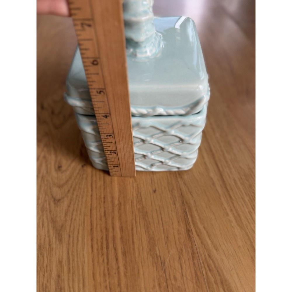 Apropos Home Collection Turquoise Shell Beach Ceramic Box - Picture 6 of 10